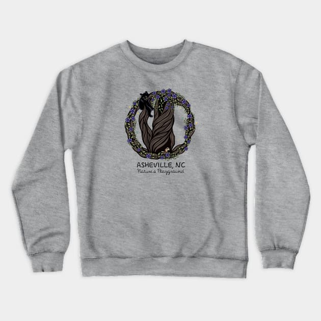 Nature's Playground Asheville, NC - Colored LeafBG 05 Crewneck Sweatshirt by AVL Merch